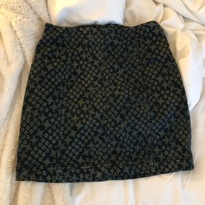 Cute Free People Mini Skirt with Zipper In Back